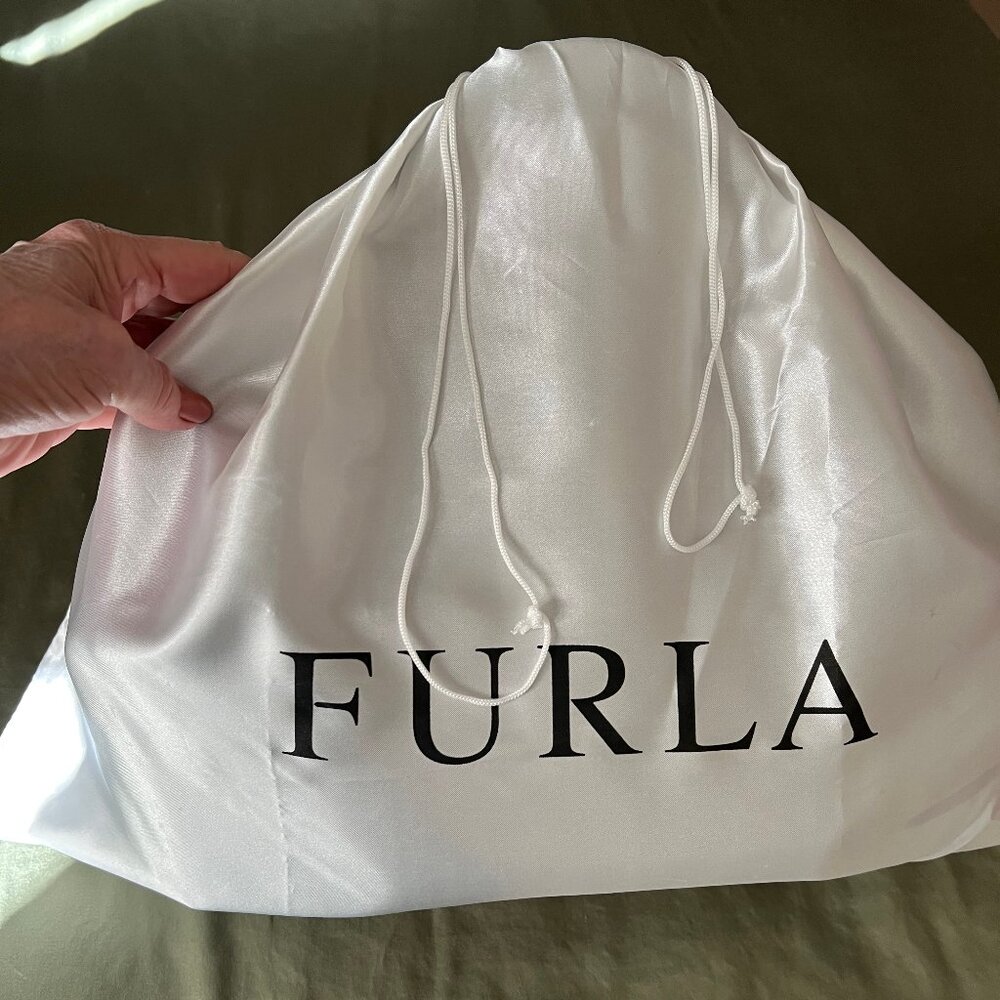 Furla Black Saffiano Leather Satchel